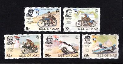 1982 Isle of Man 75th Anniversary of the Isle of Man Tourist Trophy (TT) Commemorative Stamps Mint Never Hinged (MNH)