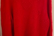 H&amp;M Red Raised Hearts Jumper