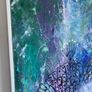 Large Original Abstract Painting Art Deco Influenced Style Painting of Style of Swan Peacock Contemporary Art 75x50cm Image 6