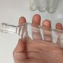 280 - Set of 4 Vintage Small Size Vodka Whiskey Gin Clear Glass Decorative Collectible Display Bottle Image 2