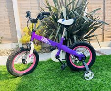 RoyalBaby Honey Lilac (4-6y) Kids Bike with training wheels