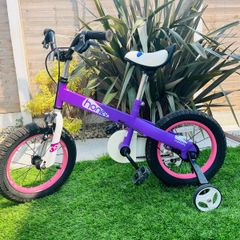 RoyalBaby Honey Lilac (4-6y) Kids Bike with training wheels