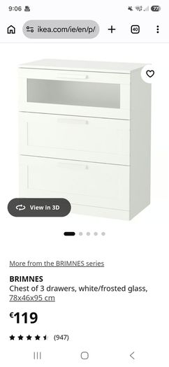 Ikea brimnes chest of 3 drawer