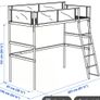 IKEA VITVAL Loft Bed Frame White/Grey Image 6