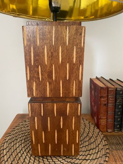 Large wooden lamp
