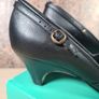 womens CLARKS CONE heels court formal casual black leather slip on closed toe Size UK 4 D EU 37 Image 3
