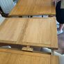 Wooden Oak dining table with 6 chairs (extendable) Image 4