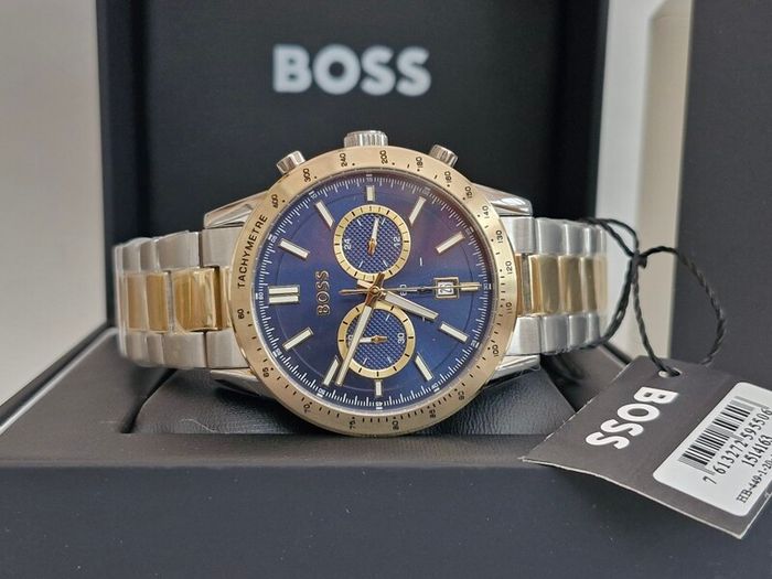 BOSS Men's Allure (44mm) Blue Dial / Two-Tone Stainless Steel Bracelet  1514163