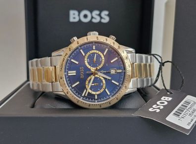 BOSS Men's Allure (44mm) Blue Dial / Two-Tone Stainless Steel Bracelet  1514163