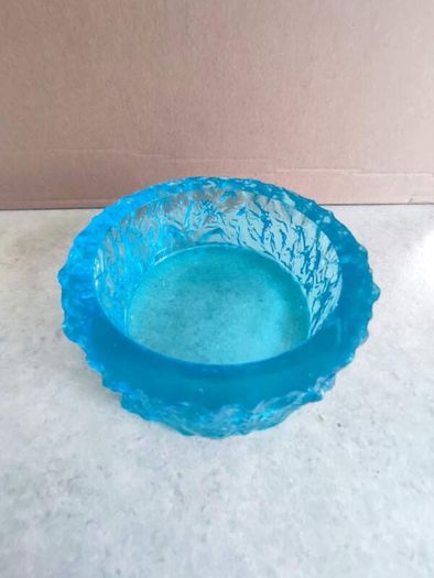 Davidson Brama -Luna- Range Bark Bowl Kingfisher Blue 13.5cm Cross H5.5cm Very good condition
