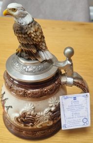 Vintage Lidded King Beer Stein