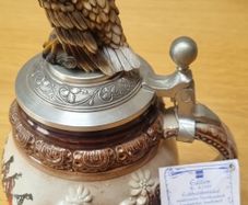 Vintage Lidded King Beer Stein