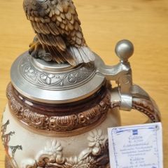 Vintage Lidded King Beer Stein