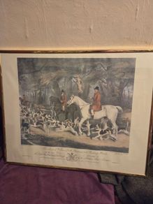 Vintage William Smith Huntsman to the Brocklesby Hounds and two Whips by R.B. Davis framed print