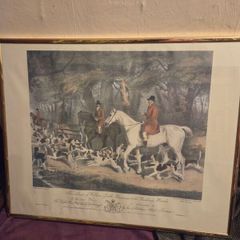 Vintage William Smith Huntsman to the Brocklesby Hounds and two Whips by R.B. Davis framed print