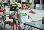 I Am Vegan Girls Ladies T-shirt Tee Top Great Gift Present Idea For Vegans