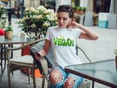 I Am Vegan Girls Ladies T-shirt Tee Top Great Gift Present Idea For Vegans