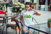 I Am Vegan Girls Ladies T-shirt Tee Top Great Gift Present Idea For Vegans