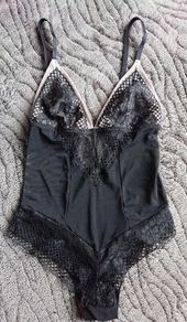 Black lace bodysuit  Size 6-8