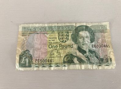 One pound note from states of Jersey