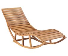 Rocking Sunlounger Solid Teak Wood