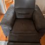 Stunning three piece suede leather suite. Image 2