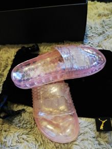 Brand new puma slippers with box and bag