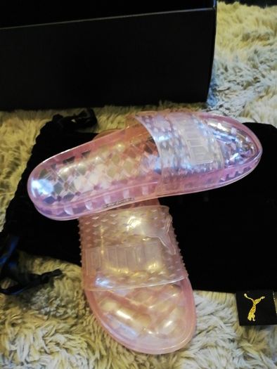 Brand new puma slippers with box and bag