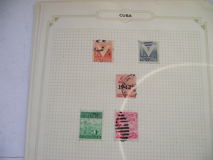 A Collection of Stamps from Central and South Americas on Loose Pages