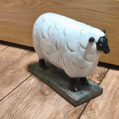 Sheep / Lamb Ornament Folk Art Sculptured Rustic