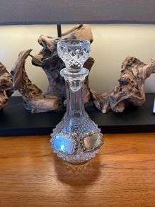 Antique Pair of Silverplate Decanter Labels