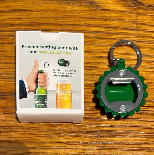 Carlsberg beer Bottle Opener keyring