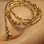 18ct Gold Plated Sterling Silver Italian Fine Twist link Chain Image 3