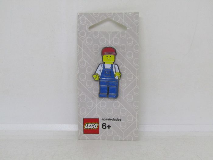 LEGO Minifigure Worker Blue Overalls and Red Cap Enamel Pin Badge Lego Group 2005 New  Lego Man Pin Badge Enamelled New Rare And Hard To Find From The Lego Group 2005