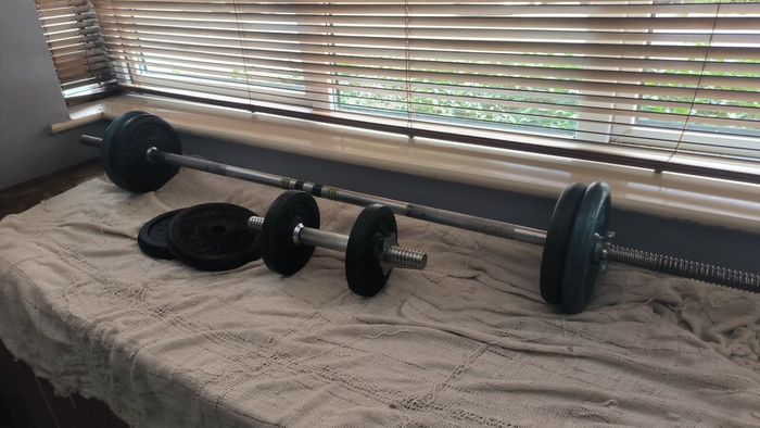 home gym exercise set in very good condition.