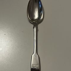 Antique Victorian Solid Silver Tablespoon / Serving Spoon London 1840