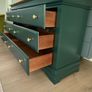 Extra Large Refurbished Chest of Drawers Mallard Green & Natural Wood Image 5