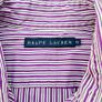 Ralph Lauren - Womens - Size 10 - Purple Stripe Long Sleeve Cotton Shirt Image 3