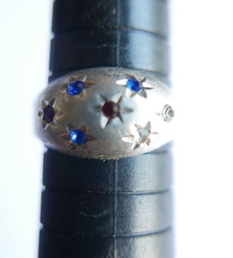 Vintage Sterling Silver Ring size P (adjustable size) 1,8g