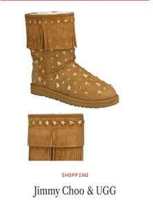 UGG & Jimmy Choo Starlit Chestnut Studded Boots