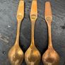 Retro vintage Danish Christmas spoons x3 c1970 Image 2