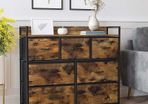 Chest of drawers with 7 fabric Drawers Drawers with Handles Metal Frame Industrial Design