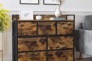 Chest of drawers with 7 fabric Drawers Drawers with Handles Metal Frame Industrial Design