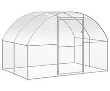 Outdoor Chicken Coop 3x2x2 m Galvanised Steel