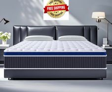King Size Mattress, Gel Memory Foam King Mattresses 5FT, Hybrid Pocket Spring Kingsize Matress, Orthopedic King Bed Mattresses with Breathable Soft Fabric, 150x200x27cm