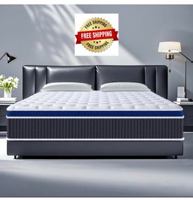 King Size Mattress, Gel Memory Foam King Mattresses 5FT, Hybrid Pocket Spring Kingsize Matress, Orthopedic King Bed Mattresses with Breathable Soft Fabric, 150x200x27cm