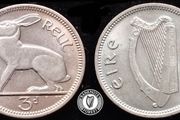 [#2444] - Ireland 1968 | 3 Pence | Irish 3d | Hare | KM.12a | BUNC