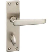 URFIC 14-90-325-05 Satin Nickel Bathroom Traditional Door Handle Set