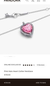 Pandora Halo Oversized Elevated Collier Heart Necklace
