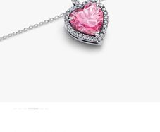 Pandora Halo Oversized Elevated Collier Heart Necklace